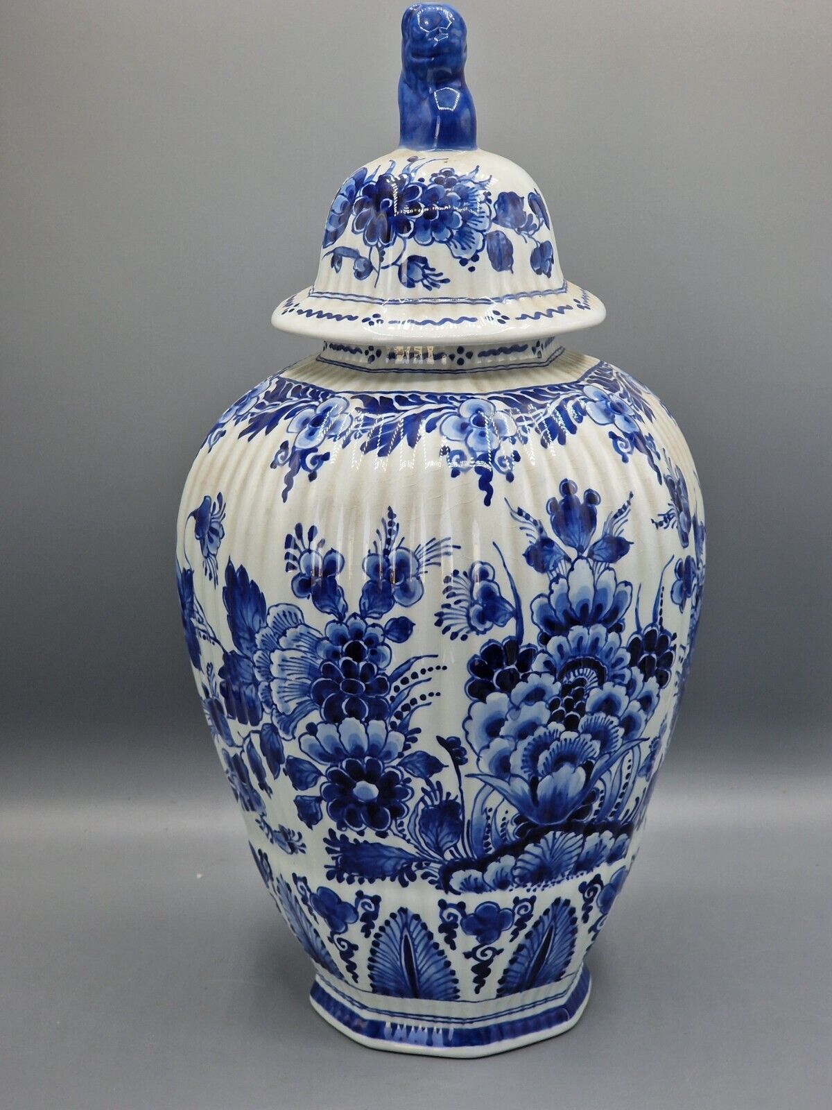 Delfts Holland Porzellan, Großes Gefäß, 36 cm Höhe